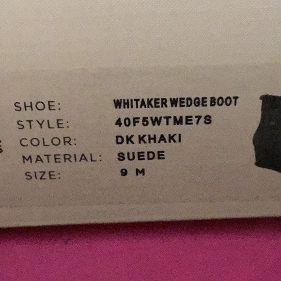 michael Kors wedge boot DK khaki 9M suede new box - Picture 13 of 15